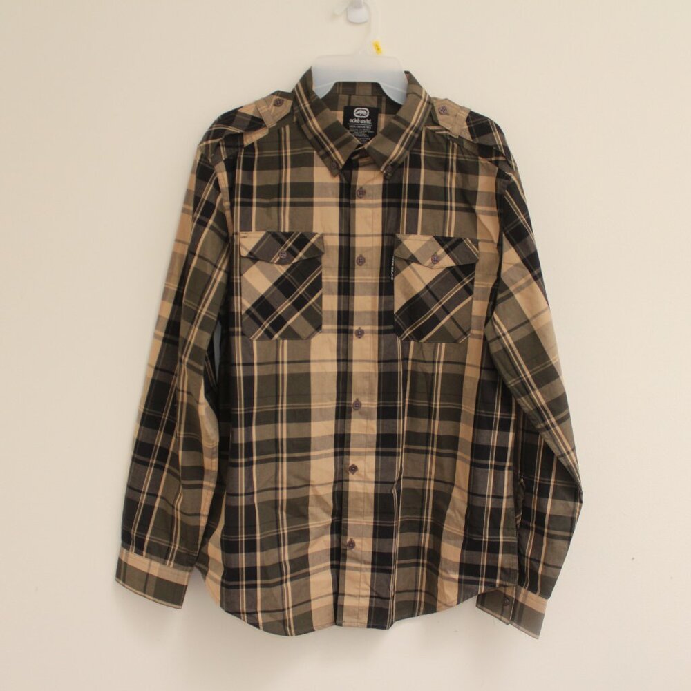 Men’s Ecko Unltd Plaid Button-Up Shirt - Size L